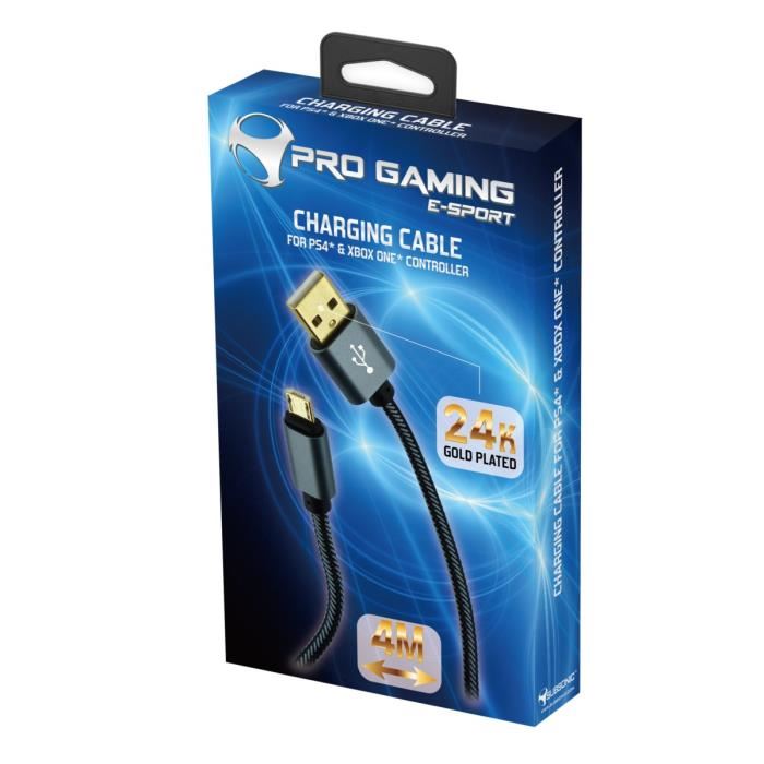 Cable De Charge E Sport Pro Gaming Pour Ps4 Subsonic Sa5427