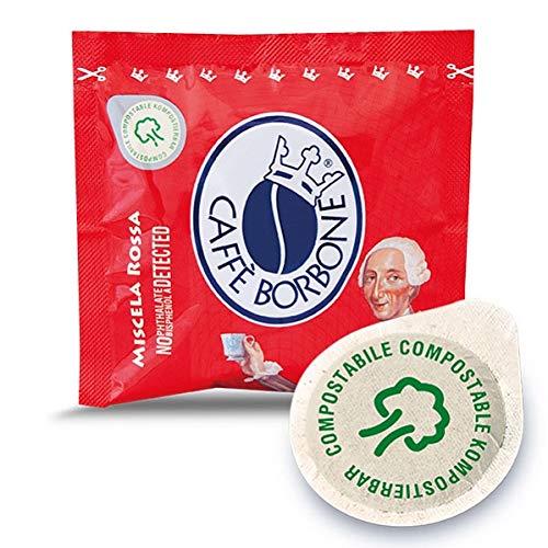 Caffe Borbone   Rossa Emballage Recyclable - 50 Dosettes De Cafe Pour E.s.e. - Compatible E.s.e.