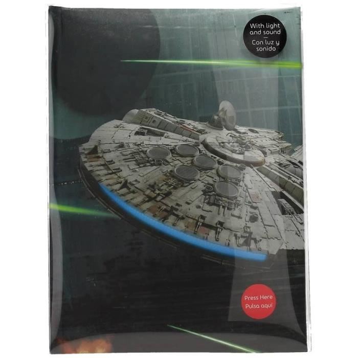 Sd Toys Cahier Sonore Et Lumineux Star Wars - Millenium Falcon 15x20cm