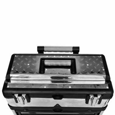 vidaXL Caisse valise coffre boite a outils a roulette
