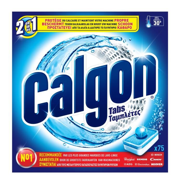 Calgon 2en1 Tabs, Adoucisseur D'eau Contre La Chaux Et La Salete Dans La Machi