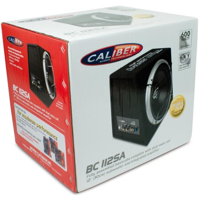 Set De Caisson De Basse - Caliber Bc112sa - 25 - 3500 Hz 200w Rms 600w Max 330 X 400 X 355 Mm Noir