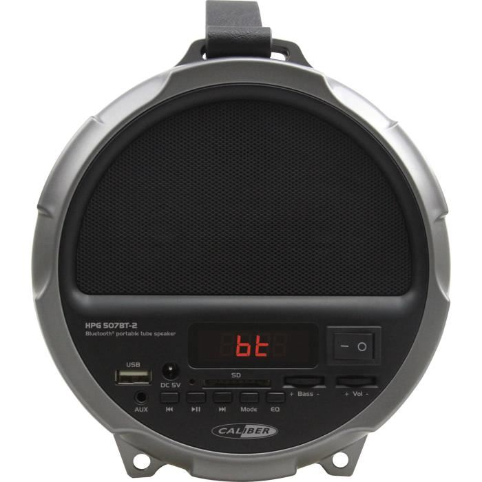 Haut-parleur Bluetooth Caliber Hpg507bt-2 - Usb Sd Fm - Noir