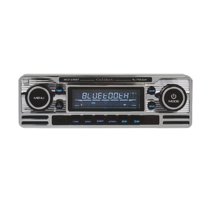Autoradio - Caliber Rcd120bt - Bluetooth Usb Retro 190 X 200 X 58 Mm Argente