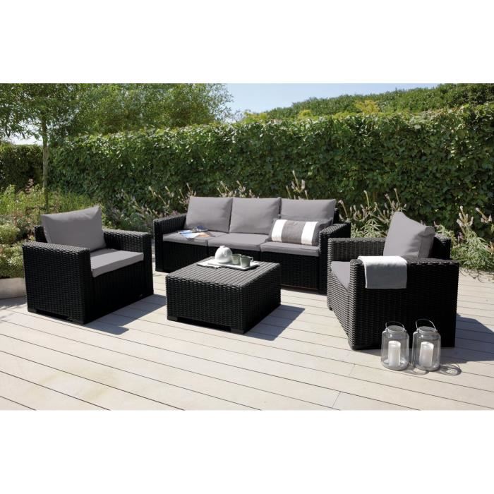 Salon De Jardin Allibert California Modulable Gris