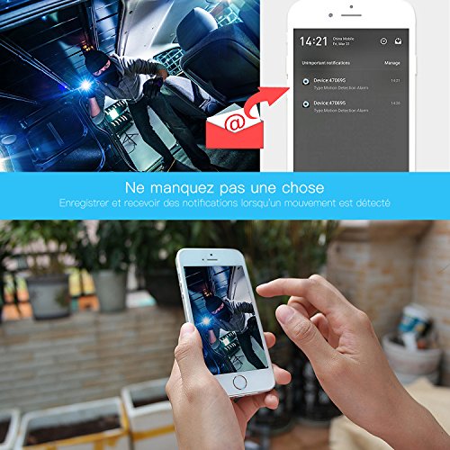 Camera Ip Sans Fil, Sricam Wifi Camera Surveillance Detection De Night Vision, 2 Voies Audio, Alerte De Detection De Mouvement, Su