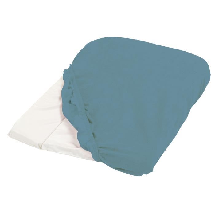 Housse De Matelas A Langer Candide Eponge 50 X 75 Cm Bleu Canard