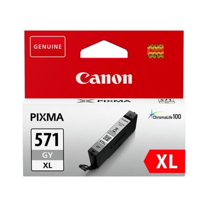 Canon Cartouche Dencre Cli 571gy Xl Grande Capacite Gris Cli571xl