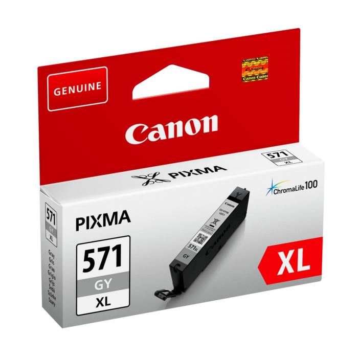 Canon Cartouche Dencre Cli 571gy Xl Grande Capacite Gris Cli571xl