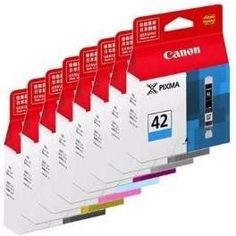 Canon Cli-42 Bk/gy/lg/c/m/y/pc/pm Multipack - Pack De 8 - Gris, Jaune, Cyan, Magenta, Gris Clair, Photo Cyan, Photo Magenta - Original - Reservoir D'encre