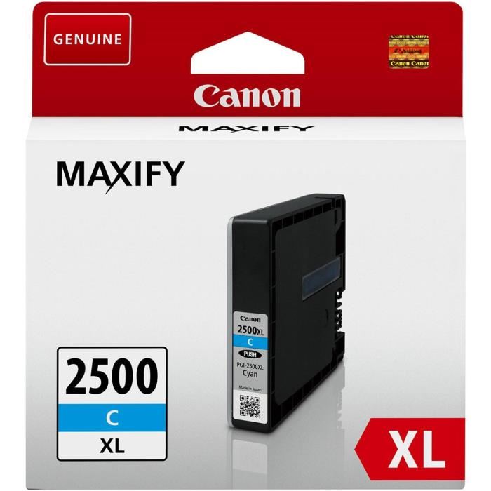 Canon Pgi-2500xl C - A Rendement Eleve - Cyan - Original - Reservoir D'encre