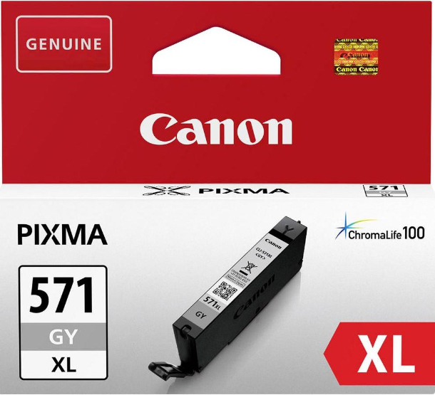 Canon D'origine Canon Pixma TS 8000 Series cartouche d'encre (571 GYXL / 0335 C 001) gris, 3 350 pages, 0,38 centimes par page, contenu: 11 ml