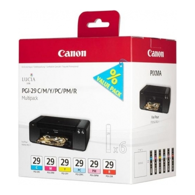 Canon D39origine Canon 4873 B 005 PGI 29 cartouche d39encre multicolor multipack pack de 6 remplace Canon 4873B005 PGI29 cartouche imprimante