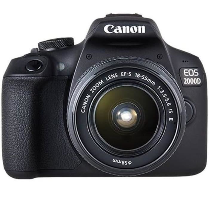 Appareil Photo Canon Eos 2000d 24,1 Megapixels - Wi-fi - Nfc + Objectif Ef-s 18-55 Is Ii