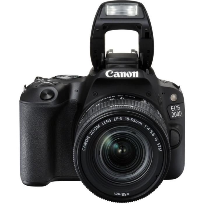 Canon Eos 200d + Objectif Ef-s 18-55mm F/35-56 Iii Dc Appareil Photo Numerique Reflex Avec Objectif Ef-s 18-55mm F/35-56 Iii Dc