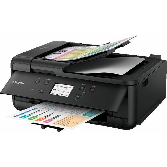 Canon Imprimante Jet Dencre Pixma Tr7550 Multifonction 4 En 1 Noire - Wifi - Ethernet - Couleur - A4