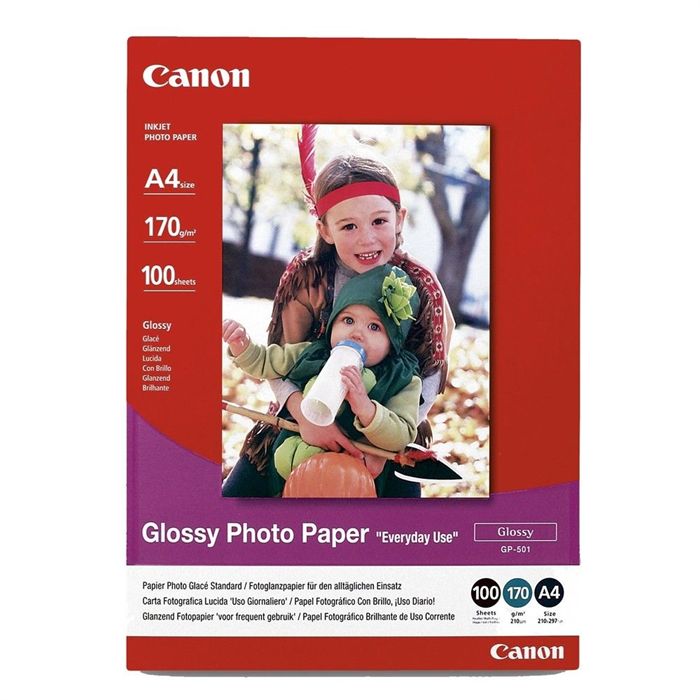 Canon Papier Photo Gp 501 200g A4 100 Feuilles Brillant
