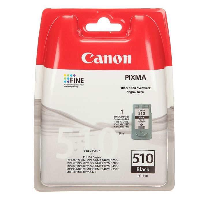 Canon Pg510 Noir Cartouche D'encre Originale - 2970b009 (blister Avec Alarme)