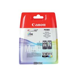 Canon D'origine Canon Pixma MX 340 RFB cartouche d'encre (PG-510 CL 511 / 2970 B 010) multicolor multipack (pack de 2), 220 pages, 12,53 centimes par page