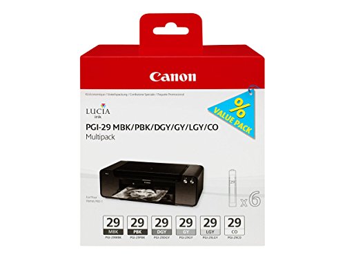 Canon D39origine Canon PGI 29 4868 B 018 cartouche d39encre multicolor multipack pack de 6 remplace Canon PGI29 4868B018 cartouche imprimante