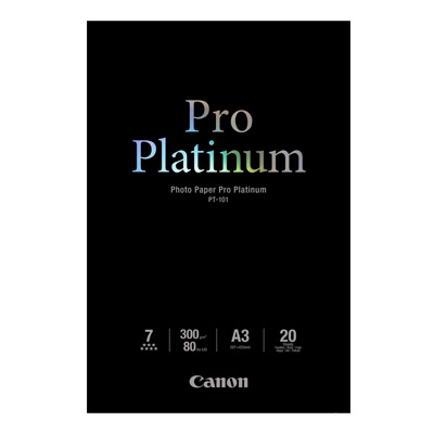 CANON Pack de 1 Papier photo pro platinum 300gm2 PT 101 A3 20 feuilles