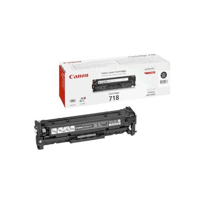 Canon D'origine Canon 718BK / 2662 B 002 toner noir, 3 400 pages, 2,83 centimes par page - remplace Canon 718BK / 2662B002 toner