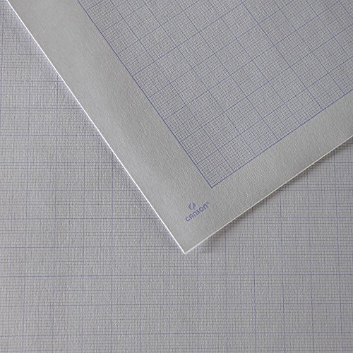 Papier Millimetre - Papier Specifique Canson - 200067107 - Bloc 50 Feuilles De Papier Millimetre Bleu A4 - 90g/m