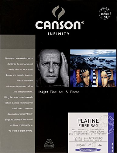 Canson Papier Photo Infinity Platine Fibre Rag A4 310g 25 Feuilles