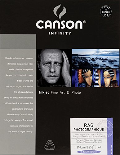 Canson Papier Photo Infinity Rag Photo A4 310g 25 Feuilles