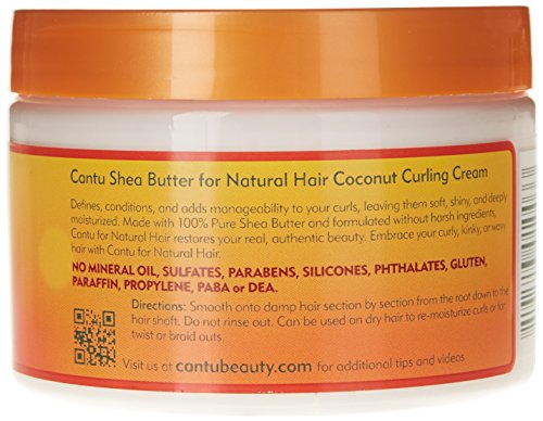 Creme Bouclante A La Noix De Coco - Cantu - 340 G - Hydratant - Cheveux Boucles - Frises - Femme
