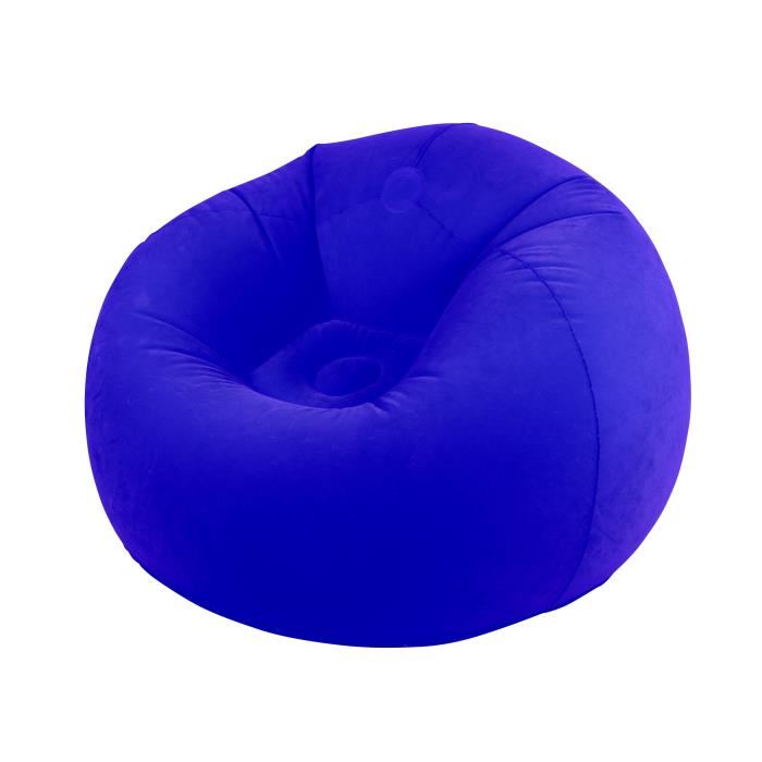 Cao Camping Pouf Gonflable Floque - Bleu