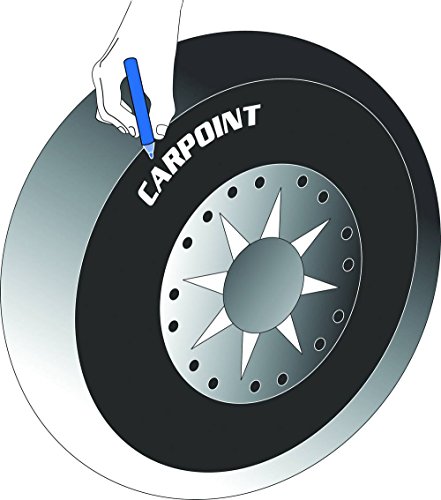 CarPoint 1712101 Feutre pour Pneu Blanc