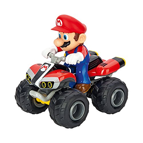 Carrera Rc Nintendo Mario Kart - Mario - Quad - Blanc Rouge - Jouet Radiocommande