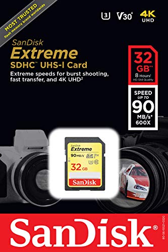 Carte Memoire Sd Extreme - Sandisk - Class 10 - 32 Go
