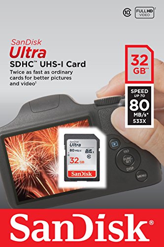 Carte Memoire Sandisk Sdhc Ultra 32gb- Cl.10- 80mb/s