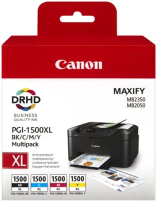 Canon D39origine Canon 9182 B 004 PGI 1500 XLCMYBK cartouche d39encre multicolor multipack pack de 4 contenu 34ml 3x12ml