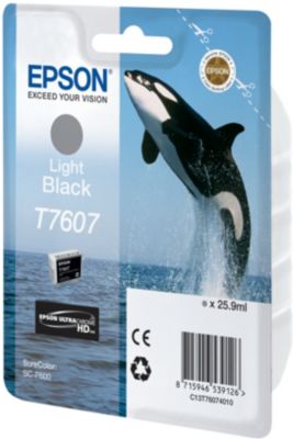 Epson D'origine Epson SureColor SC-P 600 cartouche d'encre (T7607 / C 13 T 76074010) gris, 1 000 pages, 2,35 centimes par page, contenu: 25 ml