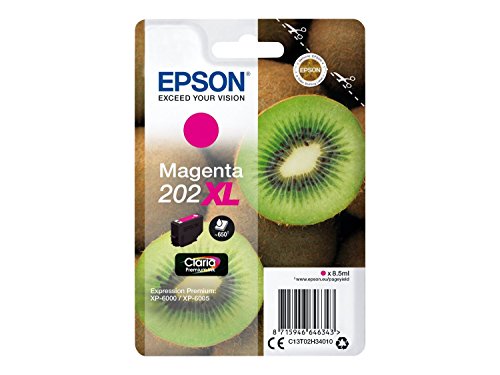 Epson Kiwi Singlepack Magenta 202xl Claria Premium Ink Rendement Eleve Xl Encre A Pigments 85 Ml 650 Pages 1 Pieces C13t02h34010