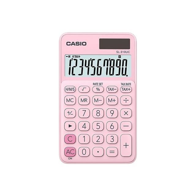 Calculatrice De Poche - Casio - Sl-310uc-pk-s-uc - Rose - Solaire - Compacte