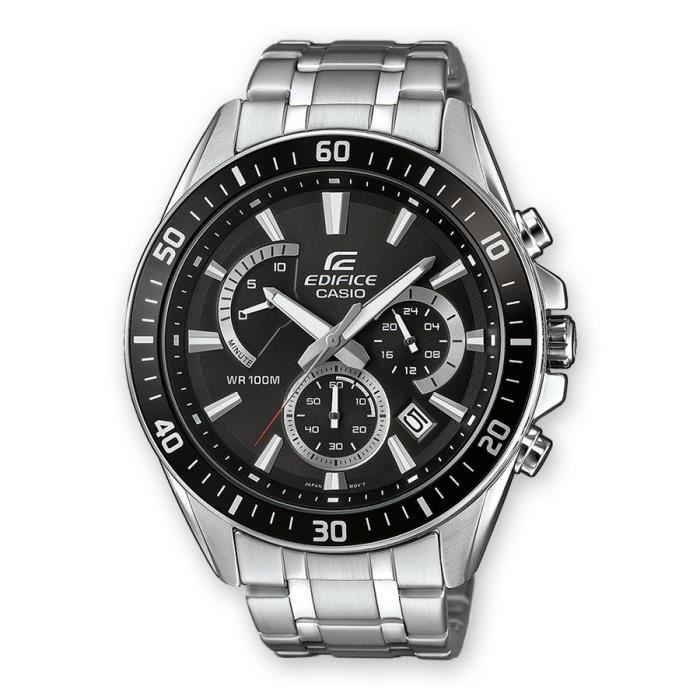 Montre Casio Efr 552d 1avuef Argente Noir Quartz Analogique