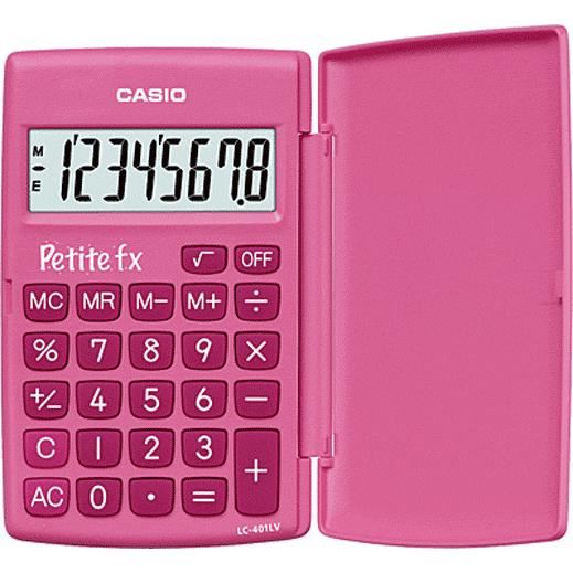 Calculatrice de poche Casio - Petite FX rose