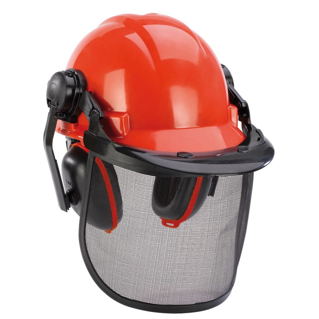 Einhell Casque De Protection Forestier Rabattable Et Reglable Oreillettes Anti Bruit Orientables