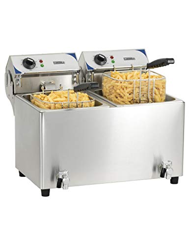 Friteuse Électrique 2x7l 2x2800w Avec Vanne De Vidange Casselin Cfev72
