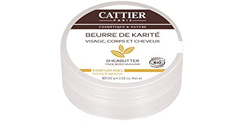 Cattier Beurre De Karite Parfum Miel Visage Corps Cheveux Bio 100 G - Pot 100 G