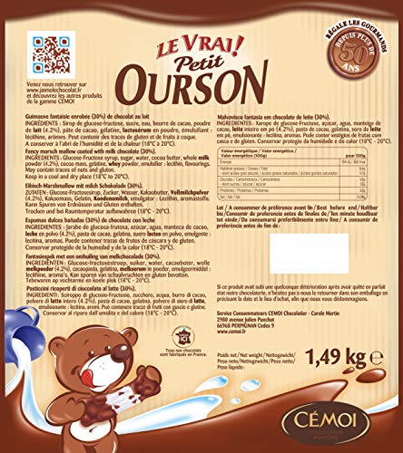 Cemoi Presentoir L'authentique Petit Ourson Guimauve - Chocolat Au Lait - 9,4 G X 160 - 1,490 Kg