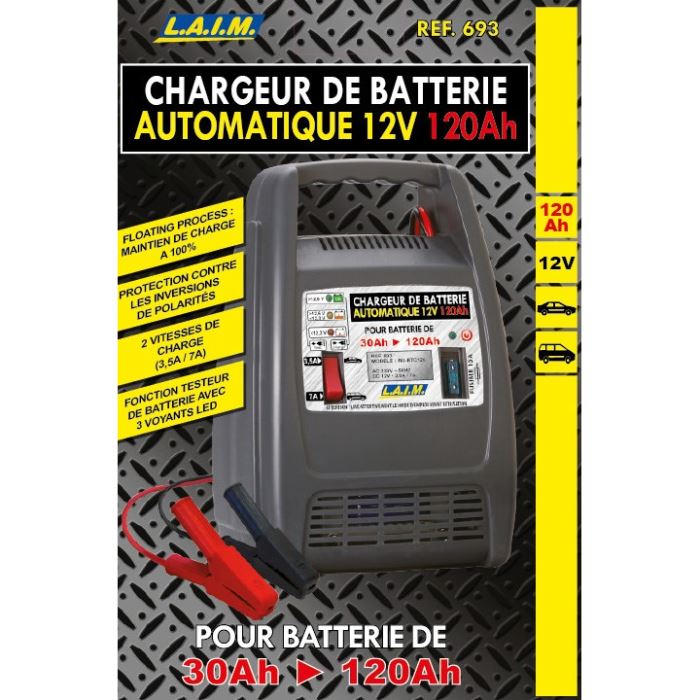 Chargeur Batterie 12v 120ah Automatique (10a)
