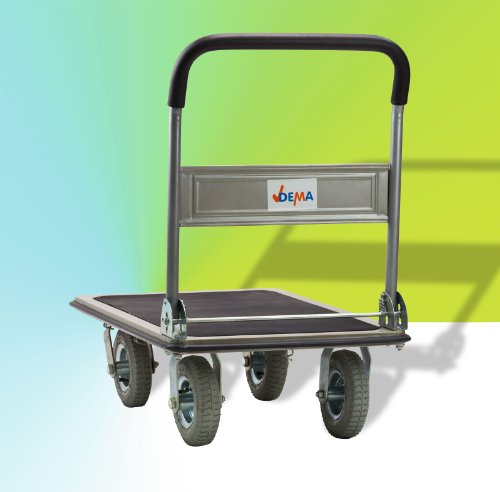 Dema Chariot De Manutention Xl - Charge Maxi 300 Kg - Roues Gonflables