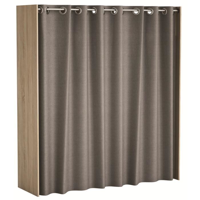Chicago Kit Dressing Extensible Contemporain Decor Chene Brosse L 114 168 Cm