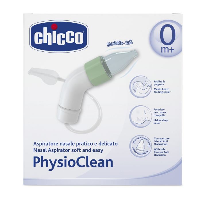 Chicco Mouche-bebe Soft & Easy Physioclean Embout Souple Silicone Avec Filtre 1 Unite