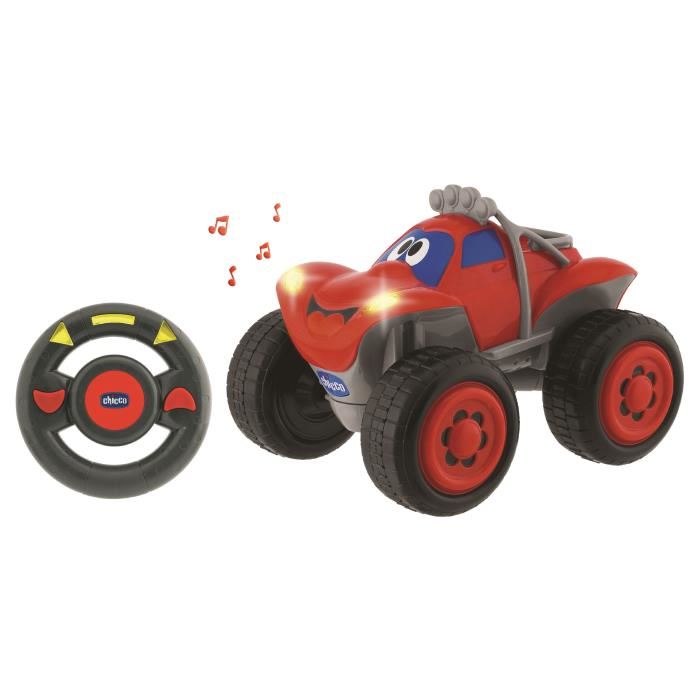 Voiture Radiocommandee Chicco Billy Big Wheels Rouge - Effets Lumineux Et Sonores Realistes